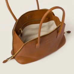 Cognac Leather Bag | Miu Miu