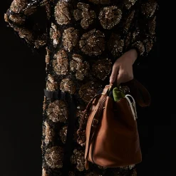 Cognac Leather Bucket Bag | Miu Miu