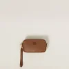 Cognac Leather Pouch | Miu Miu