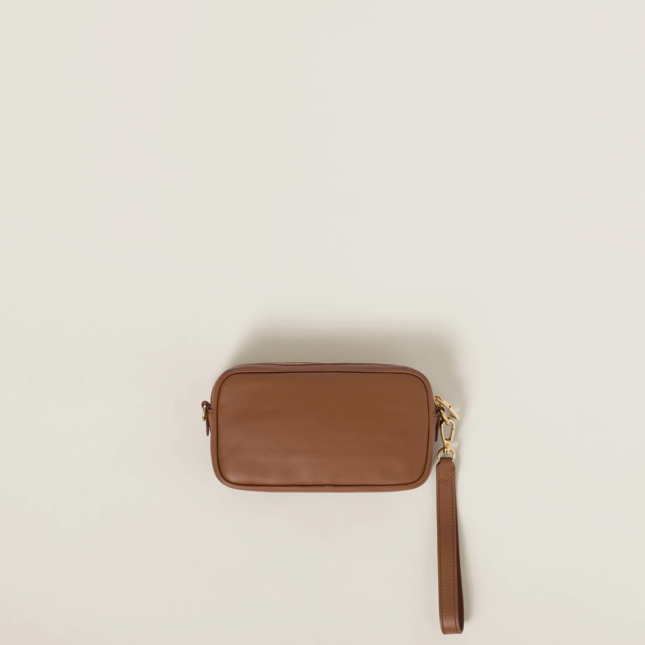 Cognac Leather Pouch | Miu Miu