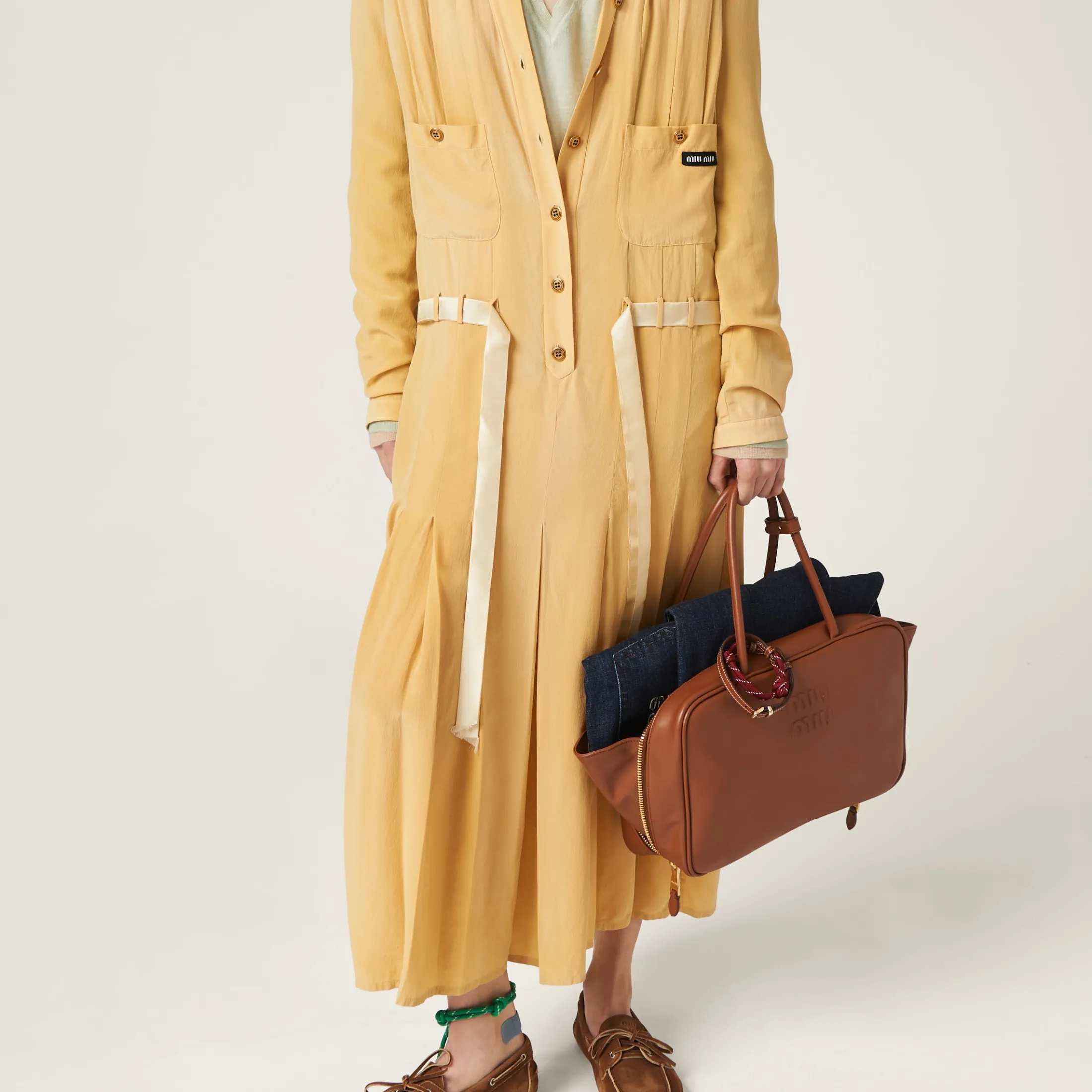 Cognac Leather Top-handle Bag | Miu Miu