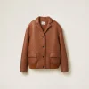 Cognac Nappa Leather Jacket | Miu Miu