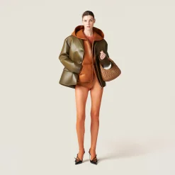 Cognac Nappa Leather Jacket | Miu Miu