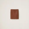 Cognac Nappa Leather Skirt | Miu Miu