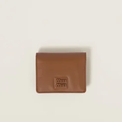 Cognac Small Leather Wallet | Miu Miu