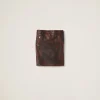 Cognac/black Nappa Leather Skirt | Miu Miu