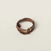 Cognac/tobacco Leather Anklet | Miu Miu