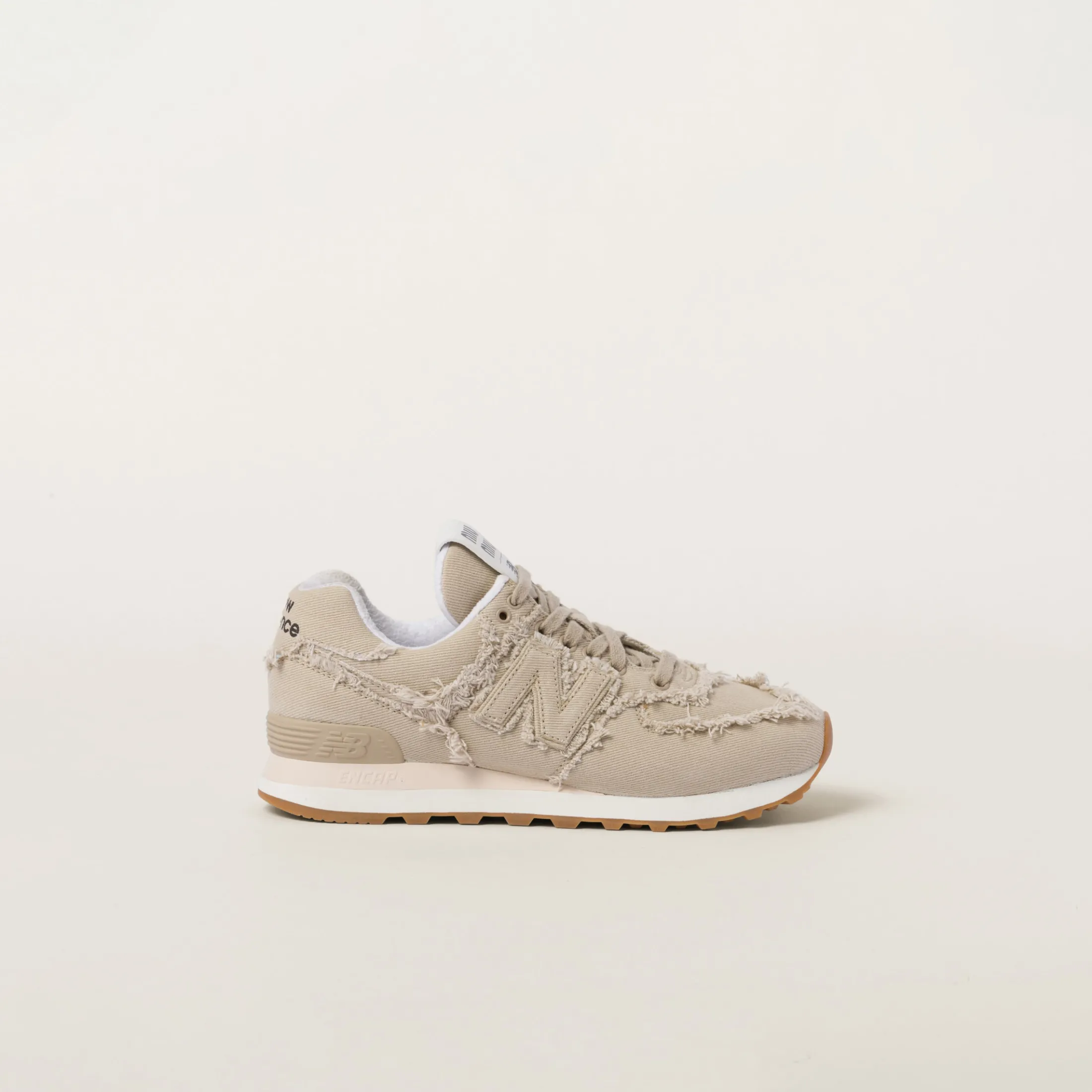 Colonial Beige New Balance 574 X Miu Miu Denim Sneakers | Miu Miu