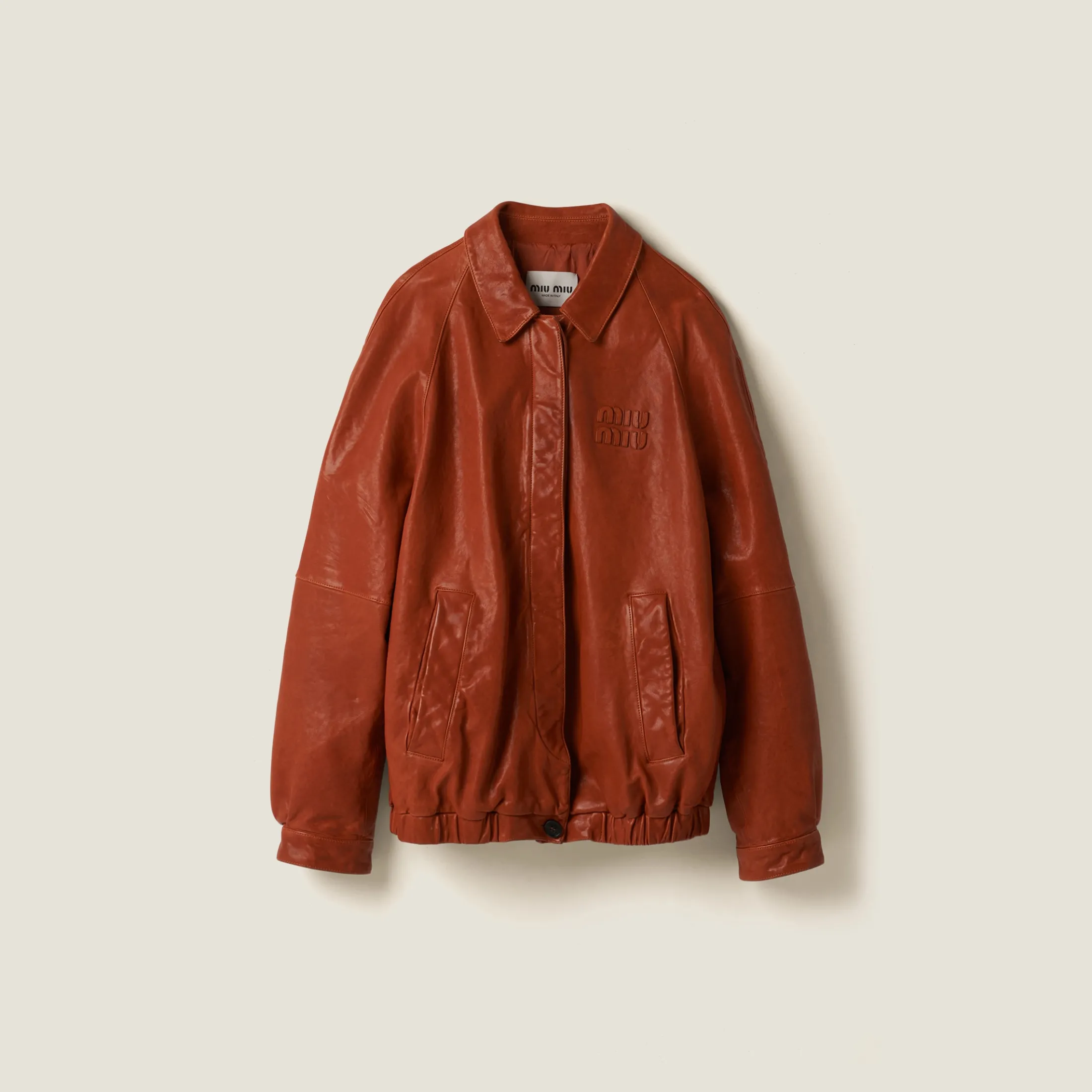 Copper Nappa Leather Jacket | Miu Miu