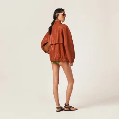 Copper Nappa Leather Jacket | Miu Miu