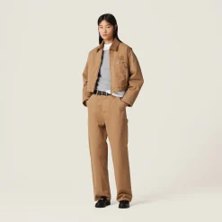 Cord Garment-dyed Gabardine Blouson Jacket | Miu Miu