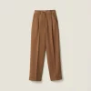 Cork Beige Gabardine Pants | Miu Miu