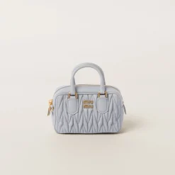 Cornflower Arcadie Matelassé Nappa Leather Mini-bag | Miu Miu