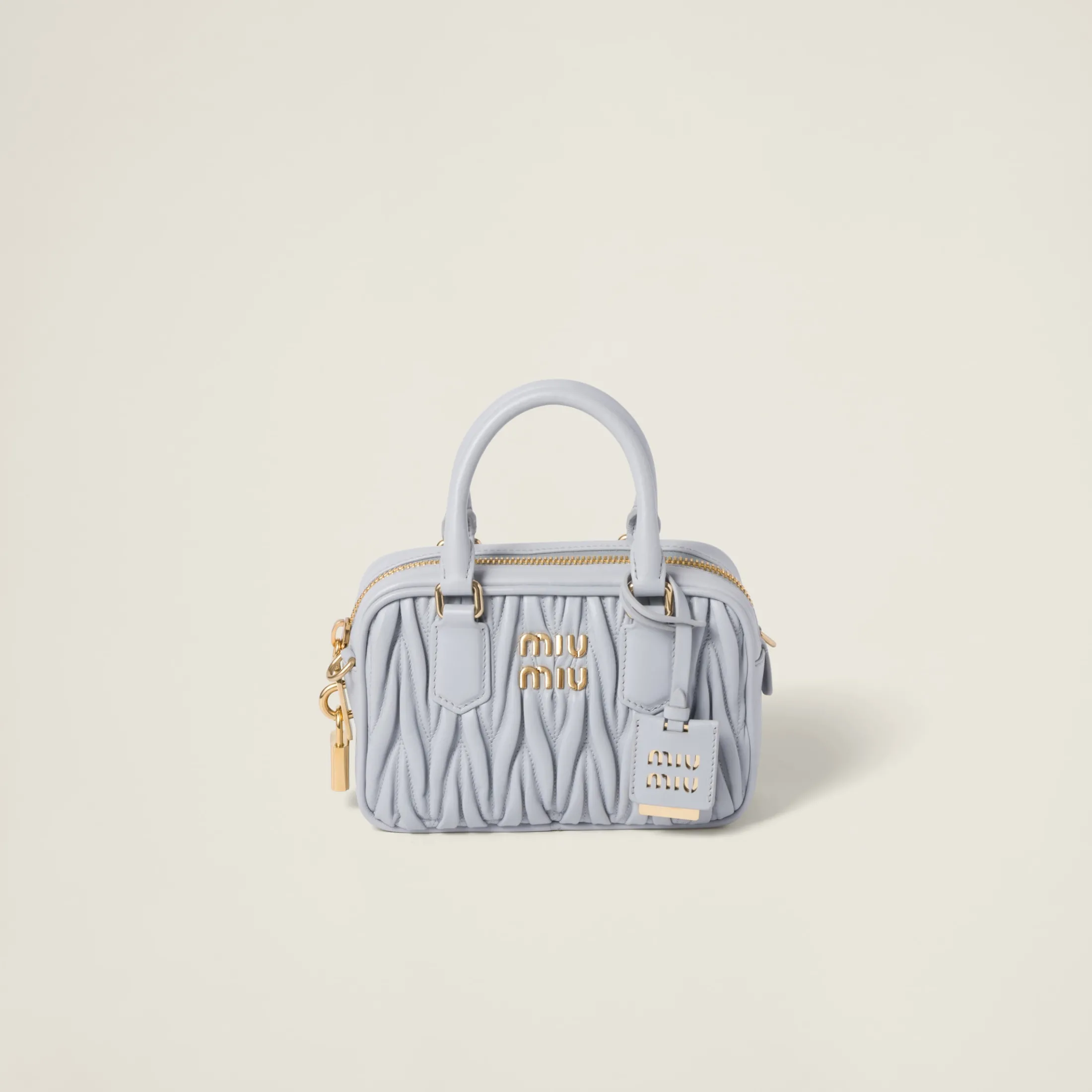 Cornflower Arcadie Matelassé Nappa Leather Bag | Miu Miu