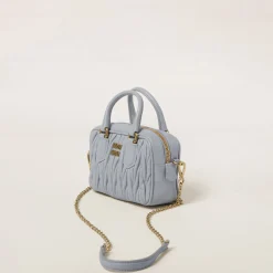 Cornflower Arcadie Matelassé Nappa Leather Mini-bag | Miu Miu