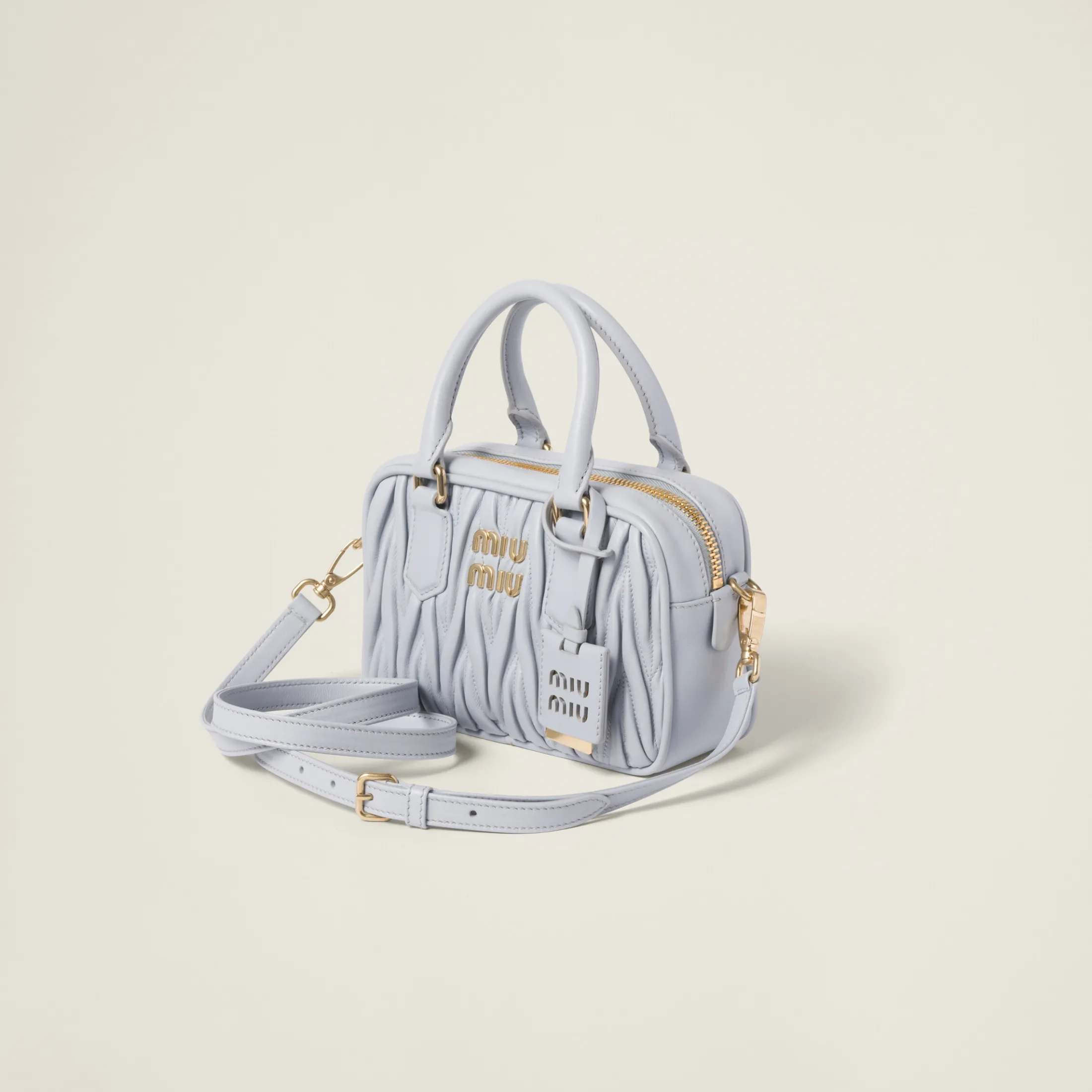 Cornflower Arcadie Matelassé Nappa Leather Bag | Miu Miu