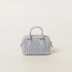 Cornflower Arcadie Matelassé Nappa Leather Mini-bag | Miu Miu