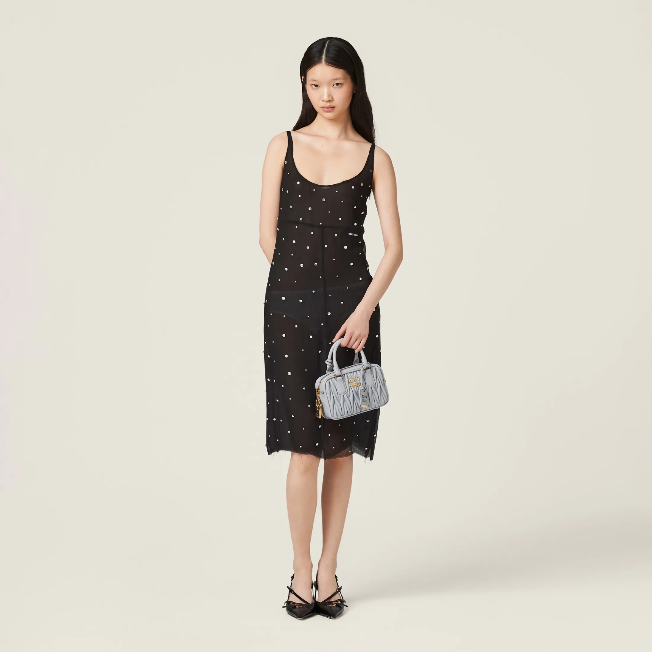 Cornflower Arcadie Matelassé Nappa Leather Bag | Miu Miu