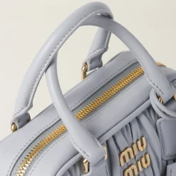 Cornflower Arcadie Matelassé Nappa Leather Bag | Miu Miu