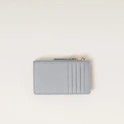 Cornflower Leather Card Holder | Miu Miu