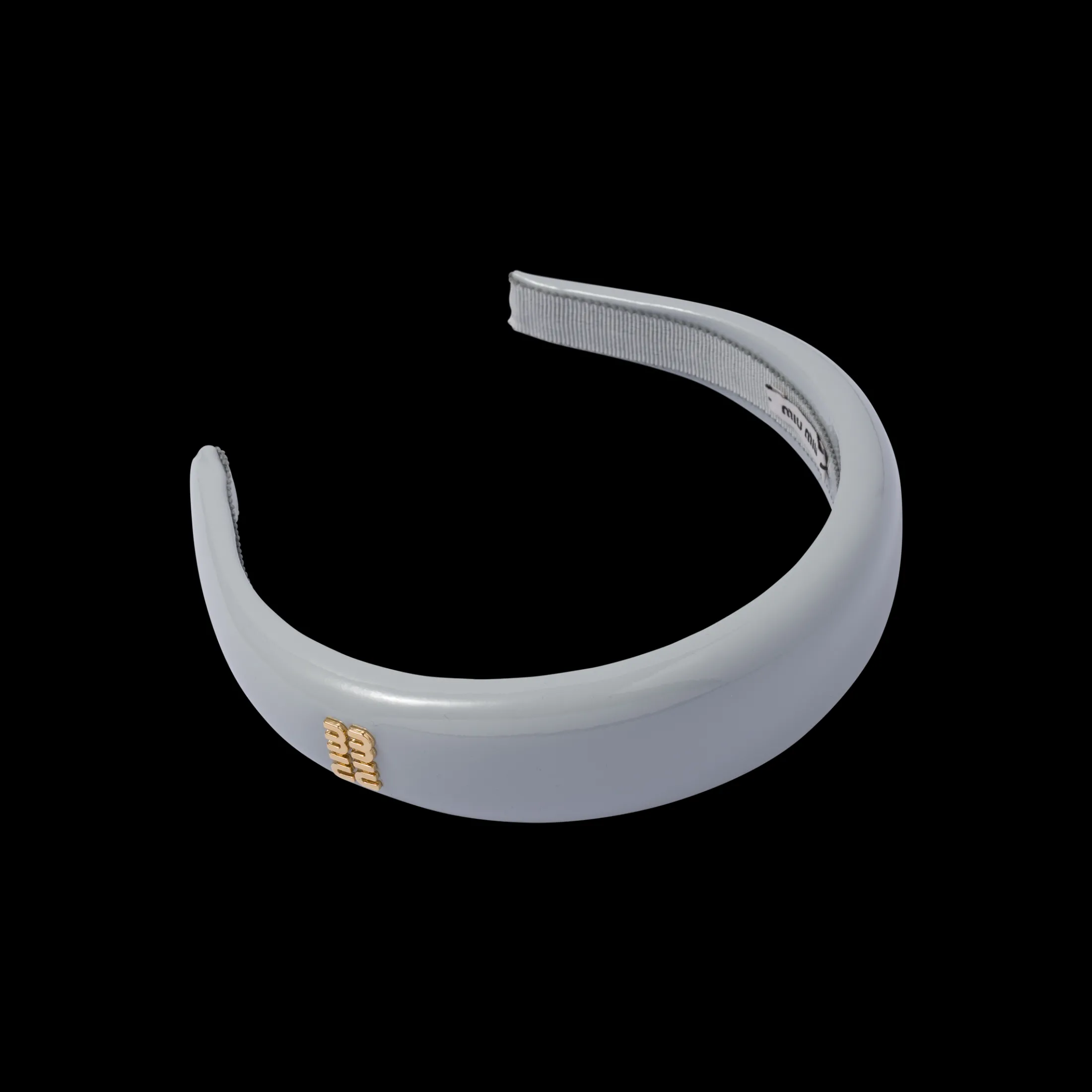Cornflower Patent Leather Headband | Miu Miu