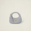 Cornflower Wander Matelassé Nappa Leather Hobo Mini-bag | Miu Miu