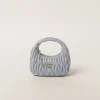 Cornflower Wander Matelassé Nappa Leather Hobo Bag | Miu Miu
