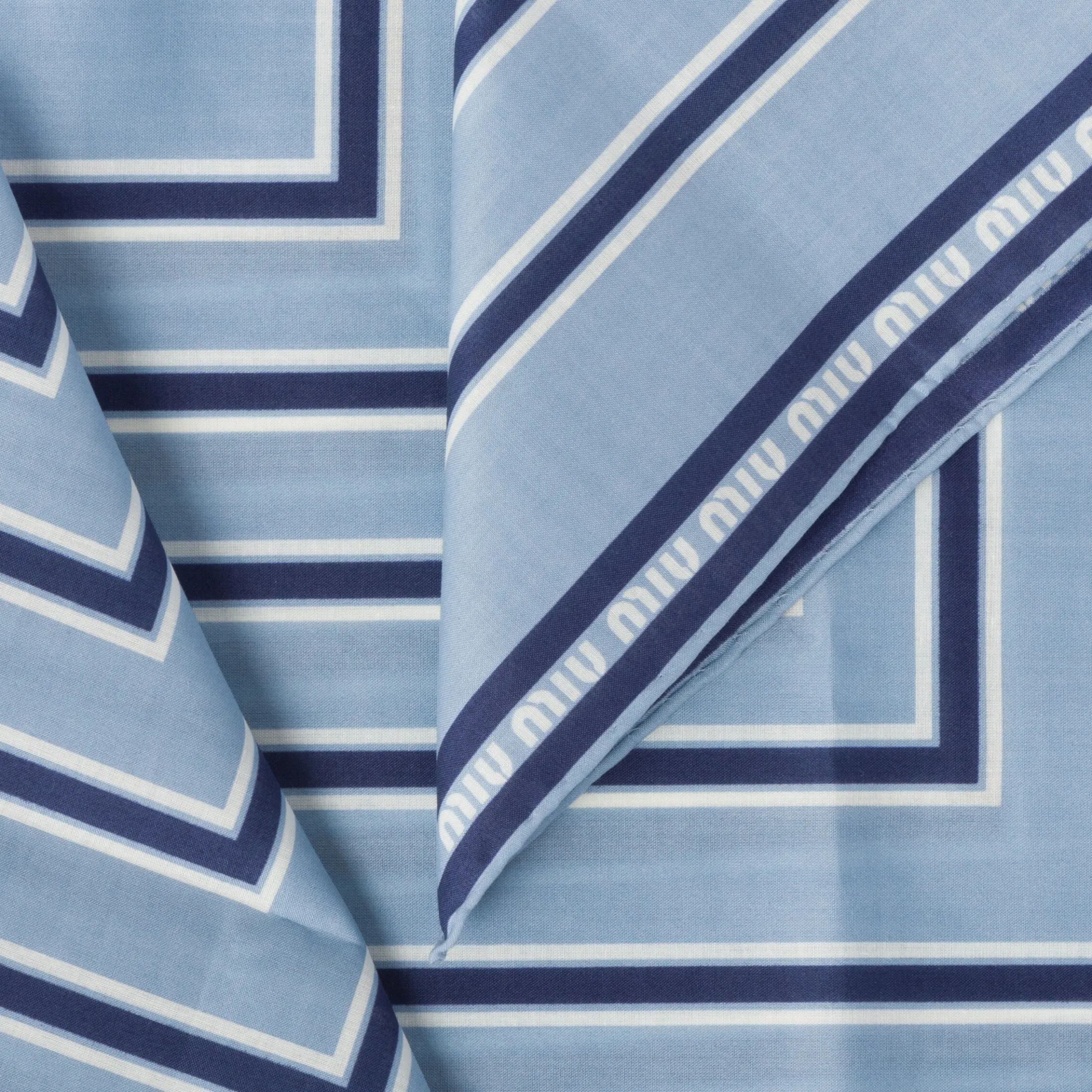 Cornflower/blue Printed Poplin Scarf | Miu Miu