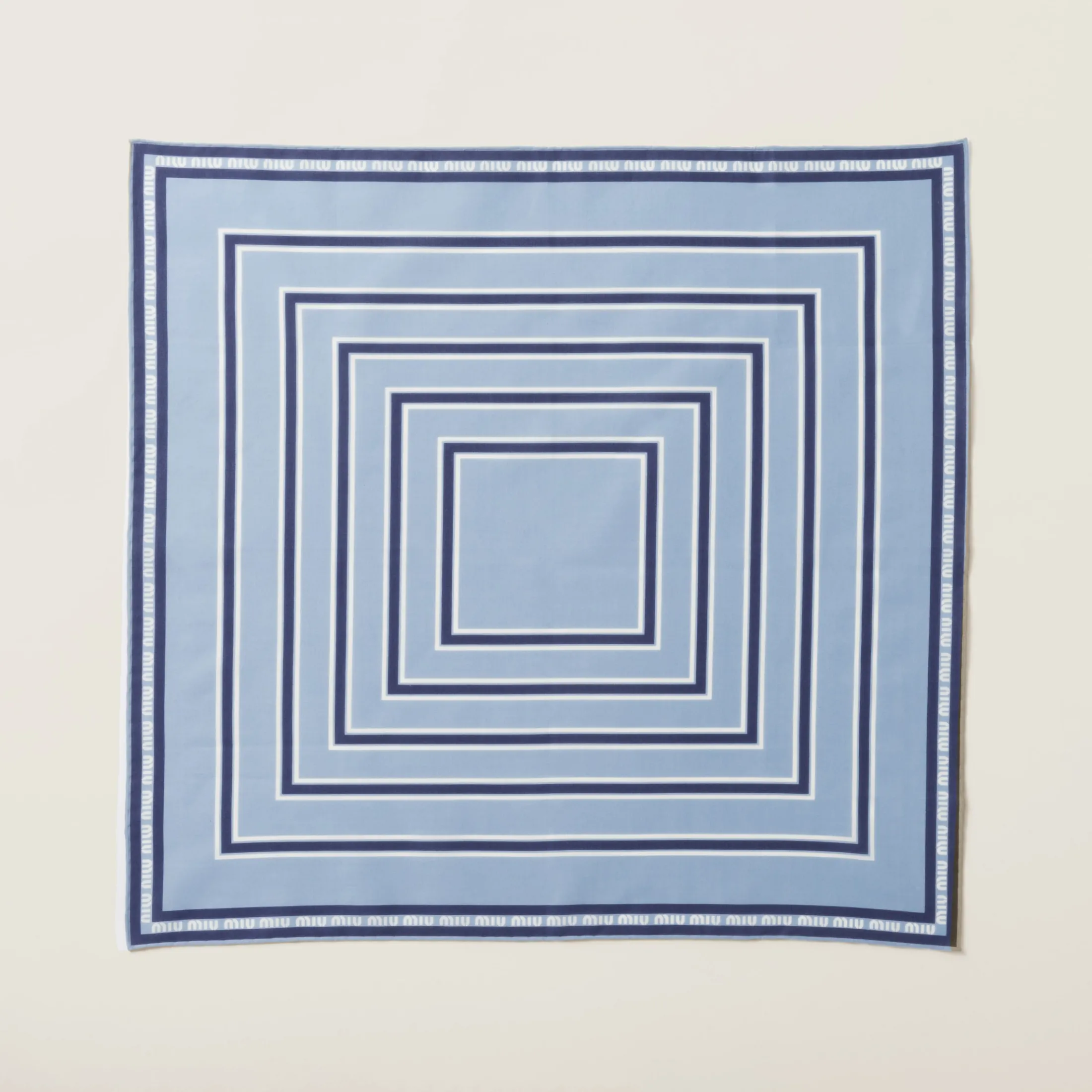 Cornflower/blue Printed Poplin Scarf | Miu Miu