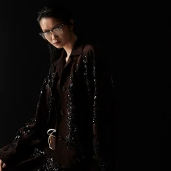 Dark Brown Nappa Suede Jacket | Miu Miu