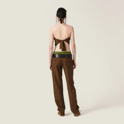 Date Brown Mohair Top | Miu Miu