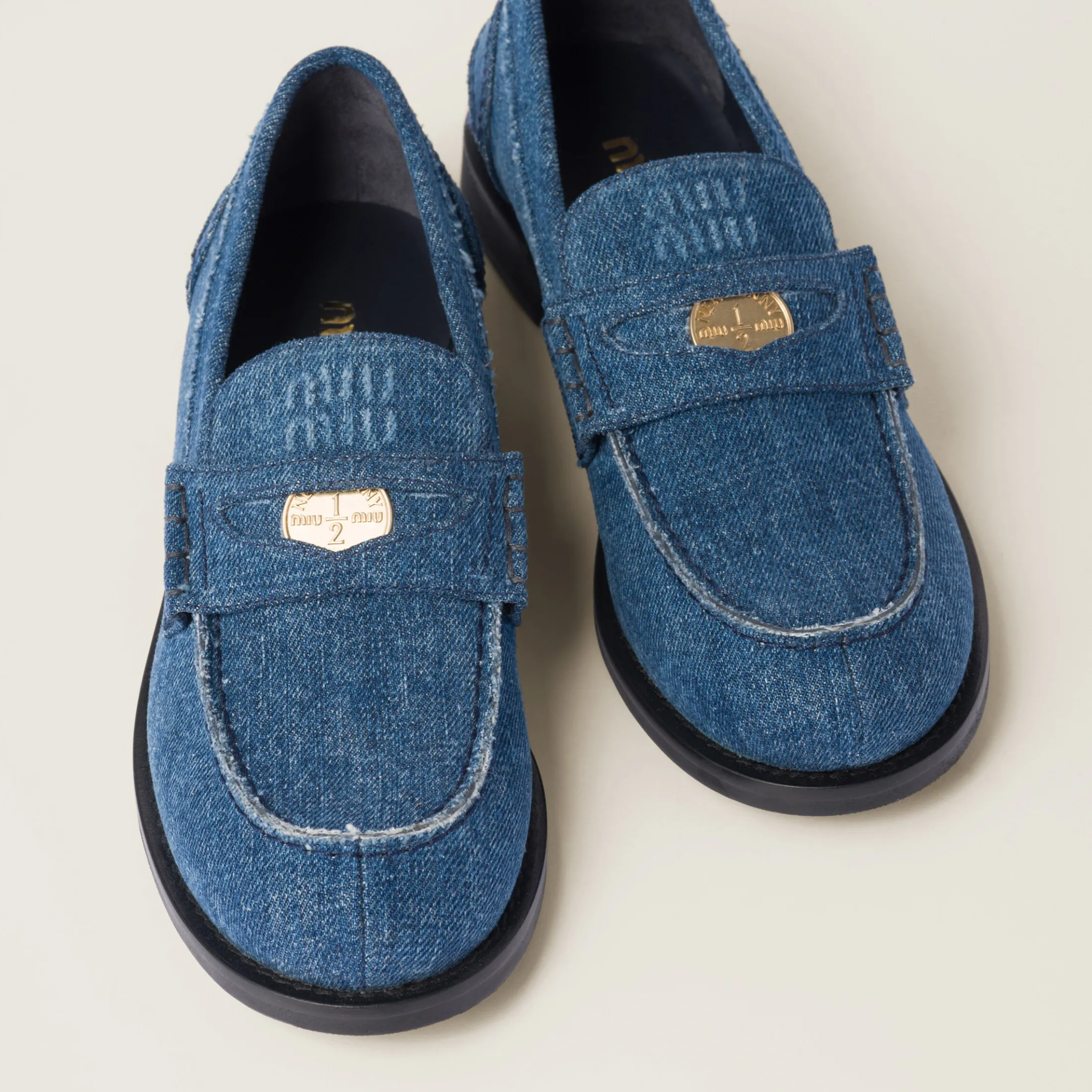 Denim Denim Loafers | Miu Miu