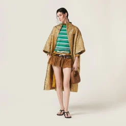 Dove Gray Suede Nappa Leather Skirt | Miu Miu