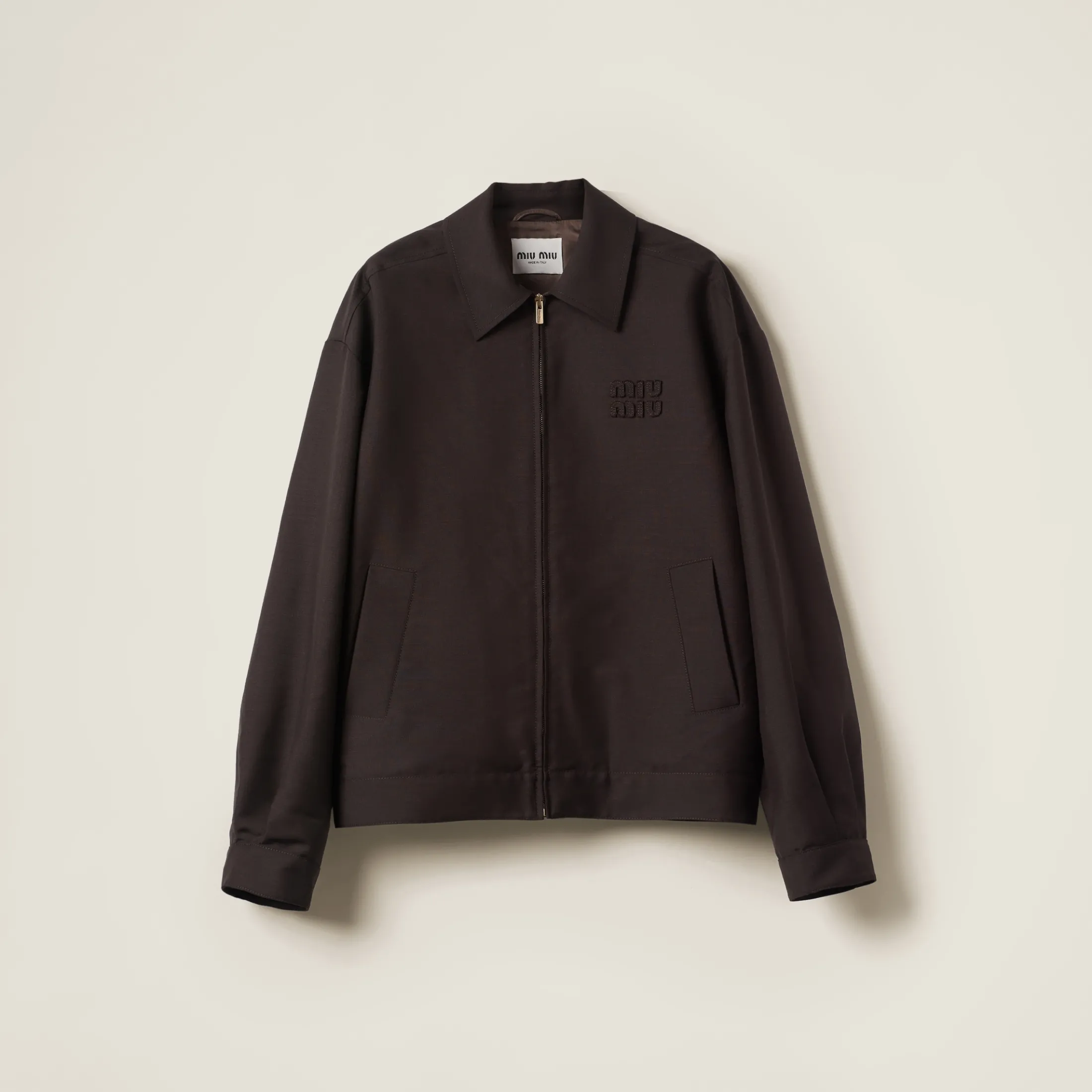 Ebony Mohair Blouson Jacket | Miu Miu