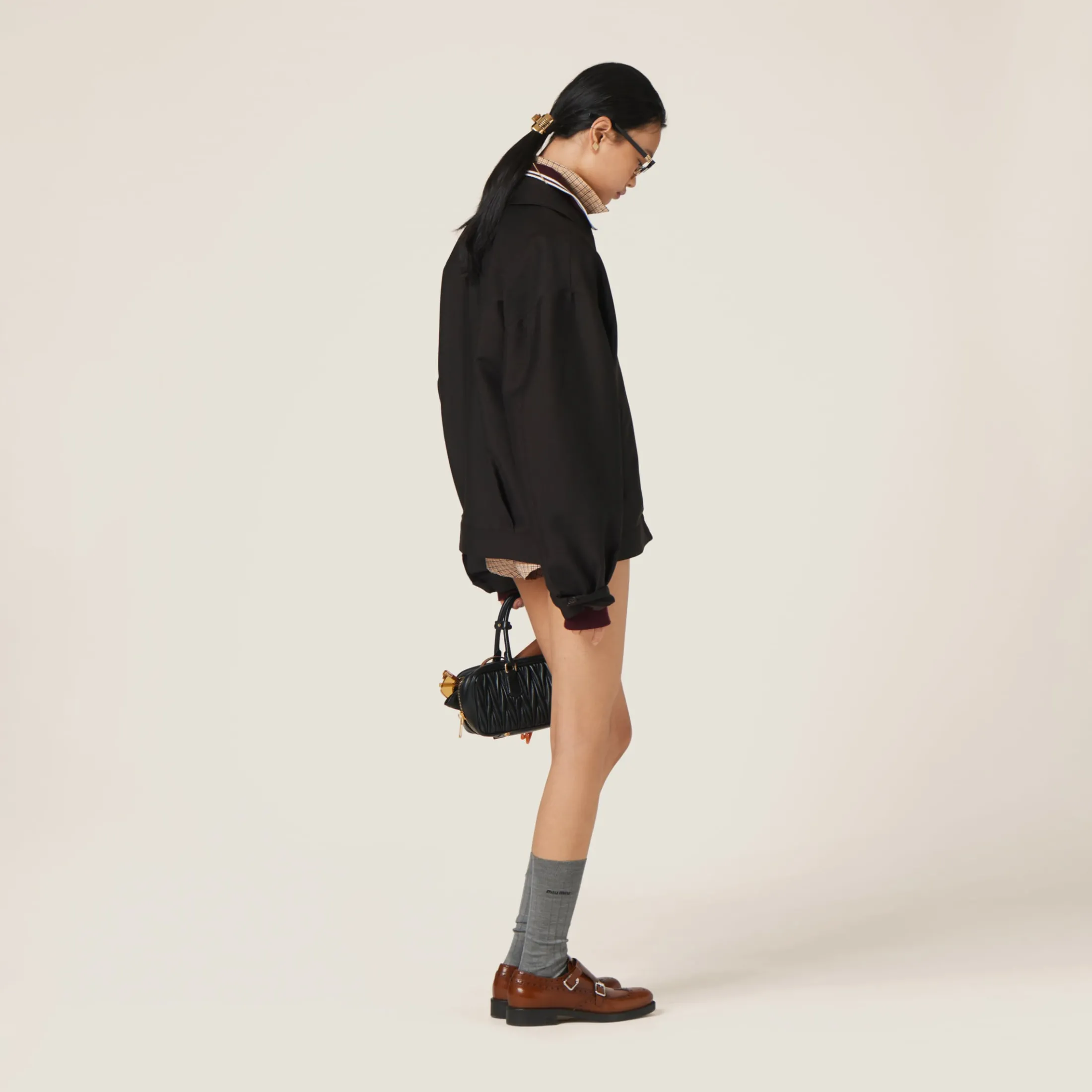 Ebony Mohair Blouson Jacket | Miu Miu