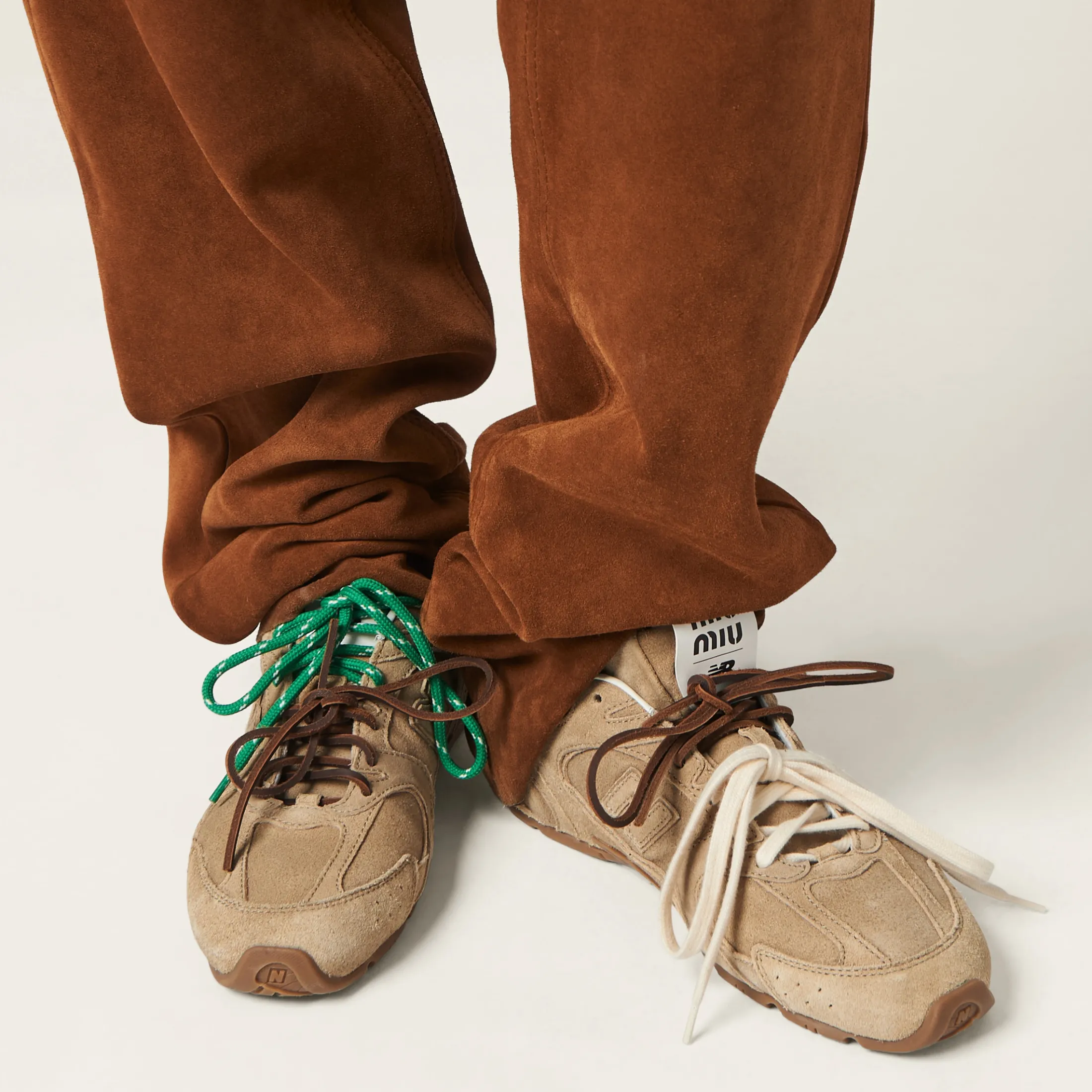 Ecru New Balance X Miu Miu 530 Sl Suede Sneakers | Miu Miu