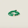 Emerald Green Cord And Nylon Bracelet | Miu Miu