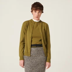 Fern Green Cashmere Sweater | Miu Miu
