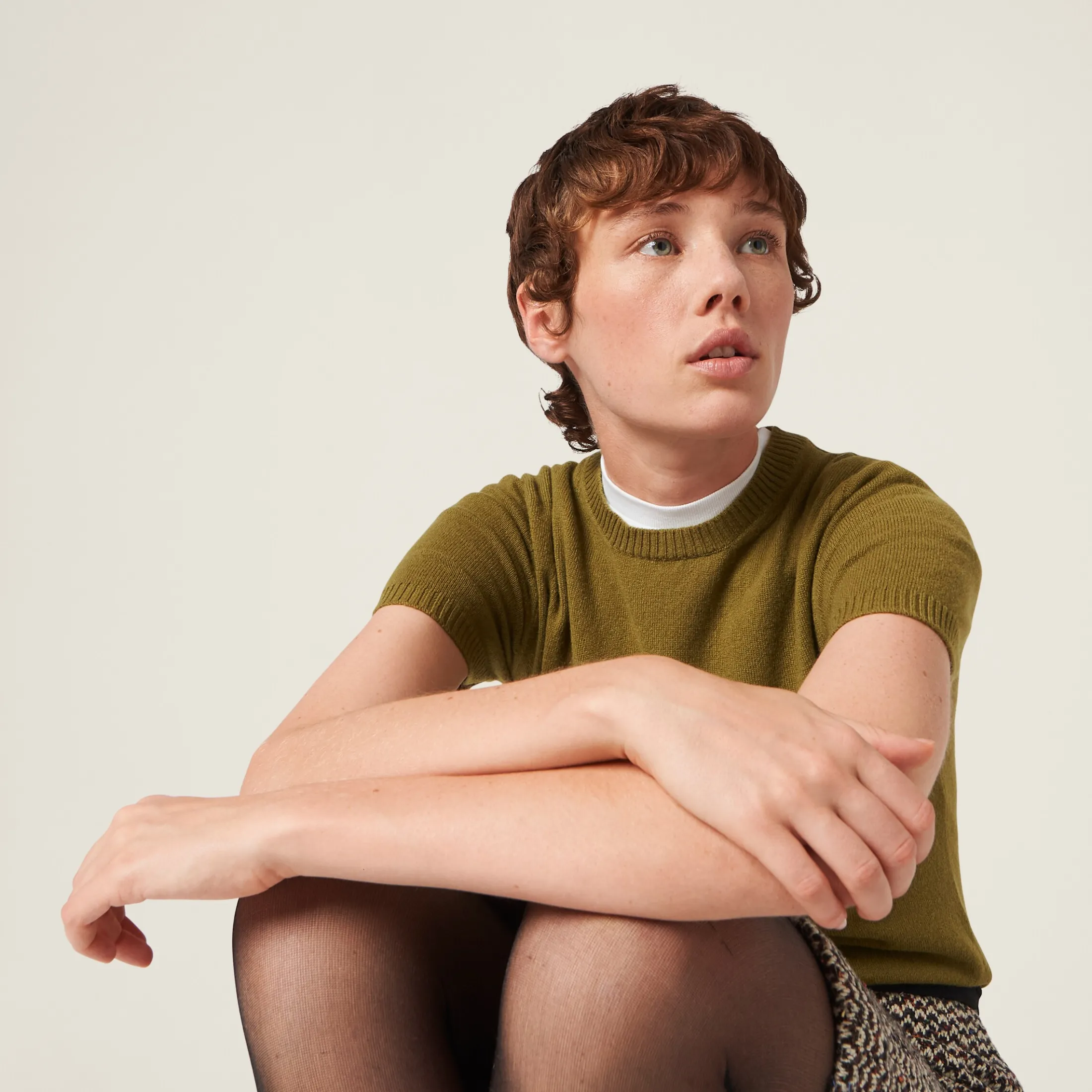 Fern Green Cashmere Sweater | Miu Miu