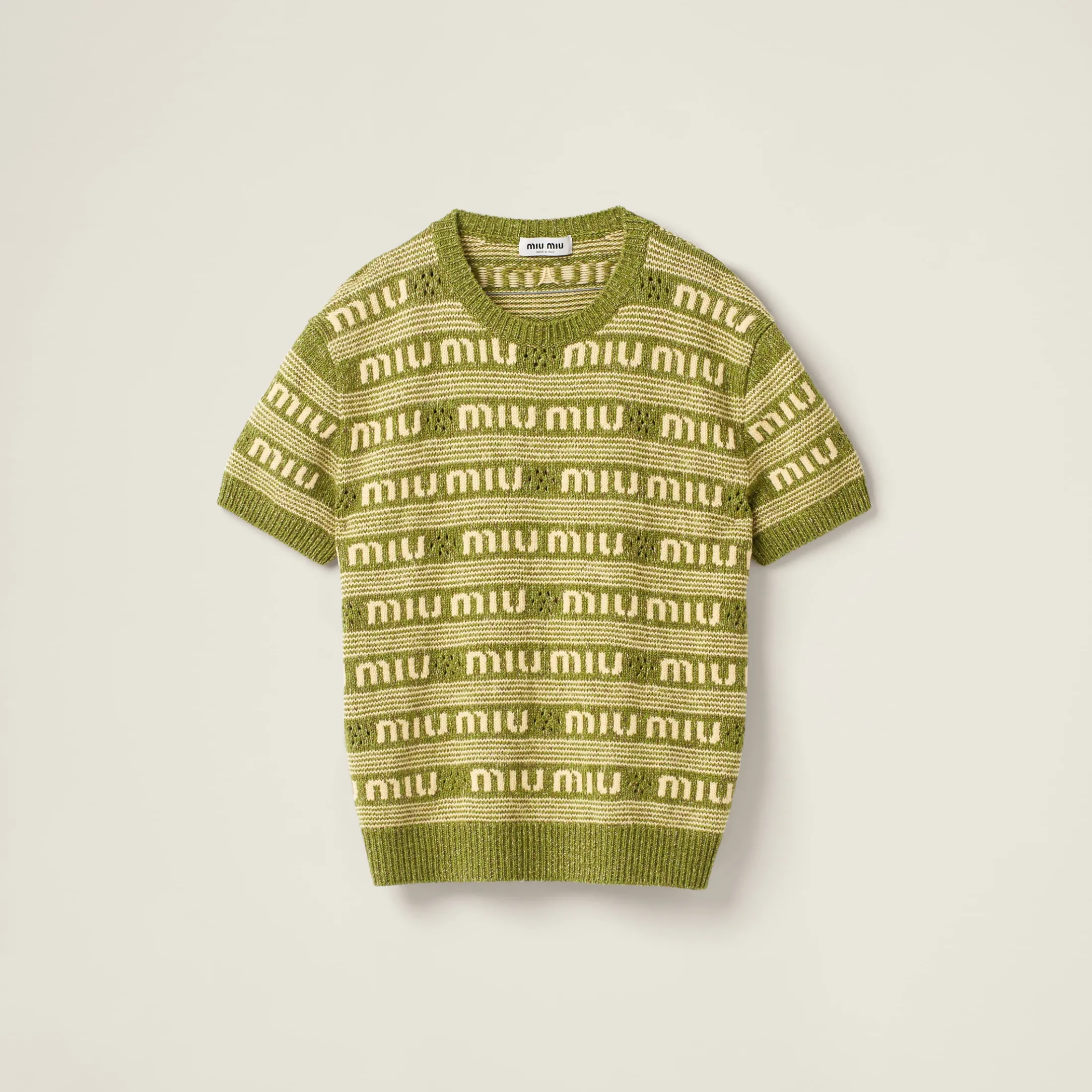 Fern Green Wool And Cashmere Sweater | Miu Miu