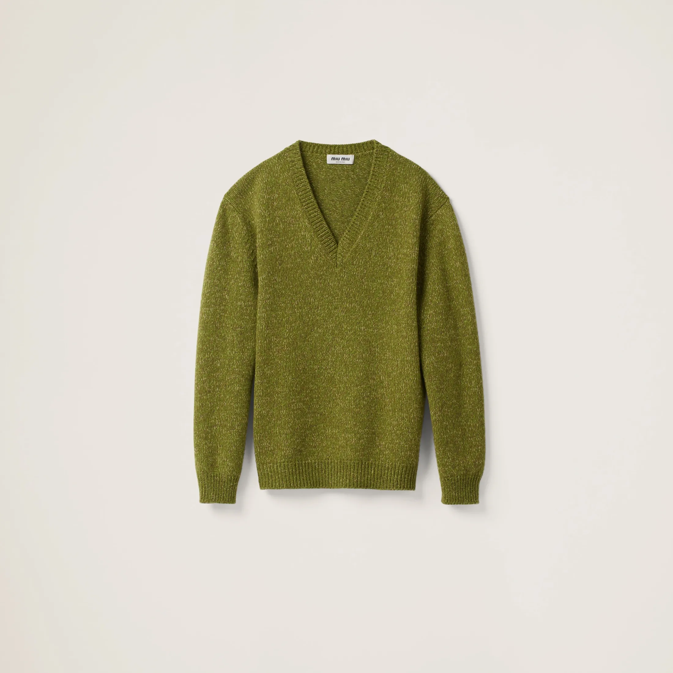 Fern Green Wool And Cashmere Sweater | Miu Miu