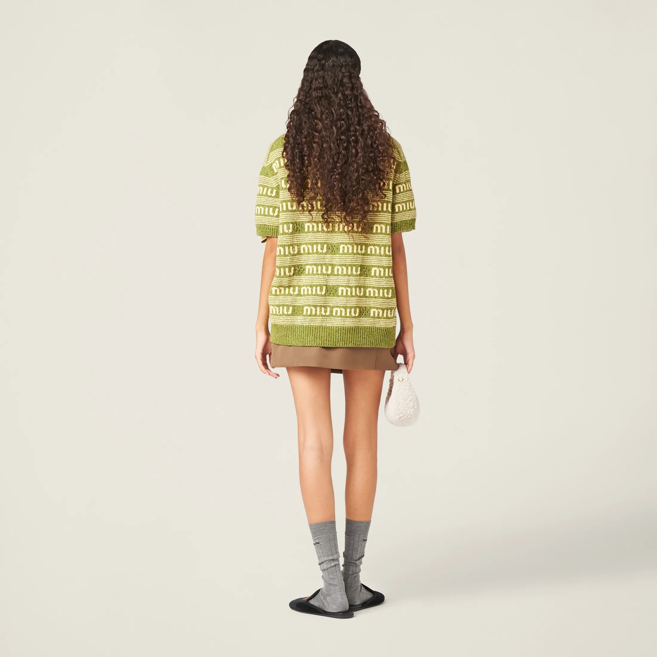 Fern Green Wool And Cashmere Sweater | Miu Miu