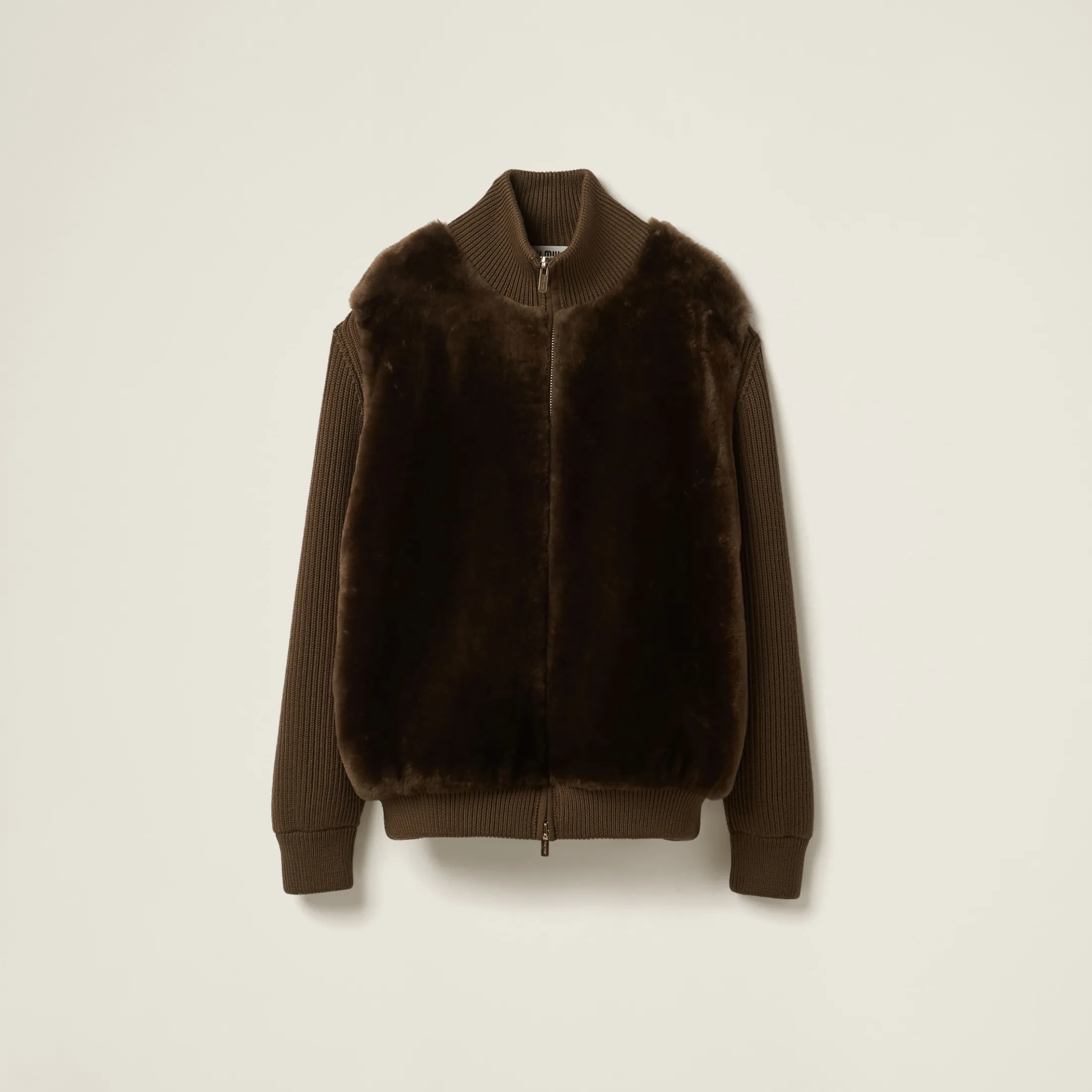 Forest Green Wool Knit Cardigan | Miu Miu