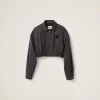 Garnet Gingham Check Blouson Jacket | Miu Miu