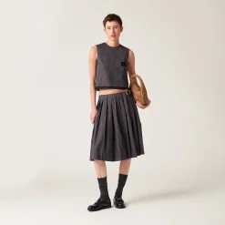 Garnet Gingham Check Skirt | Miu Miu