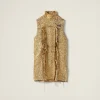 Gold Lamé Cloquet Mini-dress | Miu Miu