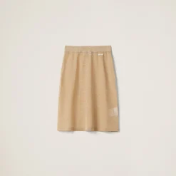 Gold Lamé Skirt | Miu Miu