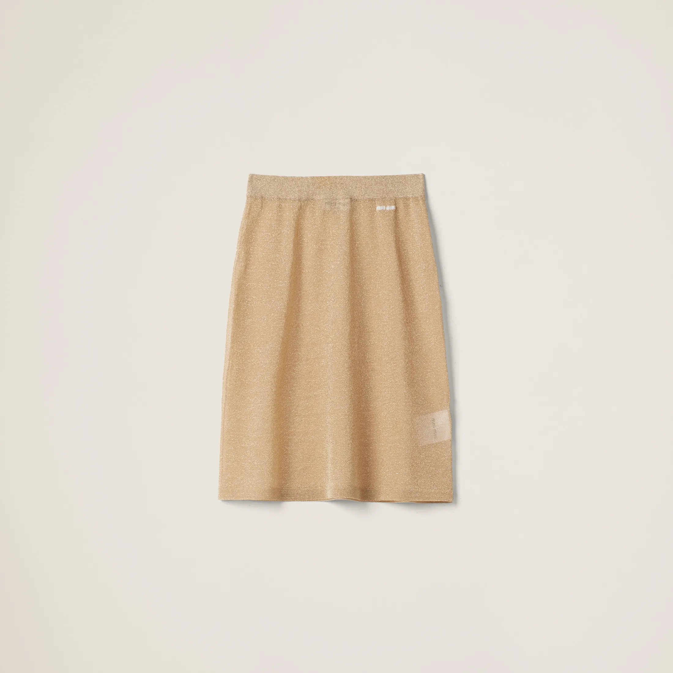 Gold Lamé Skirt | Miu Miu