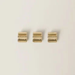 Gold Metal Claw Clips | Miu Miu
