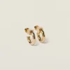 Gold Metal Earrings | Miu Miu